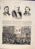 Old Antique Print Portrait Hadley White East Alderman Lord Mayor Hogarth