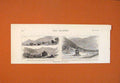 Old Antique Print Sketches Kulu Silver Hill Cottage Sultanpur Maidan 1876 19th