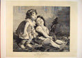 Old Antique Print Fright Jack Box Children Girls Lobrichon Fine Art 1876 19th