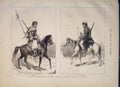 Original Old Antique Print Kurd Karakalyrak Russians Asia Cavalry Portrait 1877