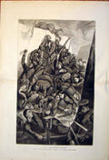 Original Old Antique Print No Surrender War Turks Russians Plevna Siers 1877