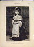 Original Old Antique Print Little Wisdom Brooks Child Girl Fine Art 1877 19th