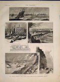 Original Old Antique Print Railway Strike Erie Pittsburg America Pennsvlvannia