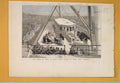 Original Old Antique Print Prince Wales Cowes Hms Osborne Divine Service 1877