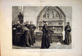 Old Antique Print Refrectory Dinner Time Topham Monk Monks Fine Art 1877 19th