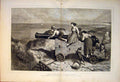 Original Old Antique Print Capture 32 Pounder Gun Cannon Foster Beach 1877
