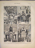 Original Old Antique Print Princess Louise Carlisle Scotland 1877 19th