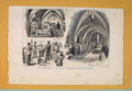 Original Old Antique Print Masons Strike Law Courts Foreign Workmen London 1877