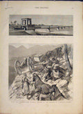 Original Old Antique Print Iron Railway Nile Egypt Russian Gourko Balkans Turks