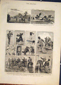 Old Antique Print Military Tournament Agricultural Hall Transvaal Africa