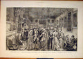 Original Old Antique Print Fancy Dress Ball Nottingham St Alban'S Prince Leop