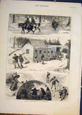 Original Old Antique Print Colorado United States America 1881 19th