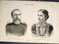 Old Antique Print Portrait Louis Duke Elizabeth Duchess Baden Carlsruhe