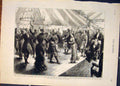 Original Old Antique Print Braemar Highland Ball Earl Fife Prince Wales Scotland
