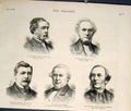 Old Antique Print Portrait Lake Billing Santa Maria Chilli Jones Bradley