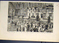 Original Old Antique Print Fair Guildhall Plymouth Hospital English 1881 19th