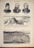 Original Old Antique Print Portrait Hilmy Smith Shaw War Egypt Wolseley Ramleh