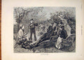 Old Antique Print Hopkins Garden Home Again Lady Man Child Children 1882 19th