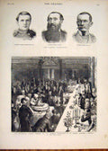 Original Old Antique Print Palmer Expedition Charrington Gill Festival Banquet