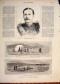 Old Antique Print Portrait Harvey Arabi Camp Tel-El-Kebir Egypt Campaign