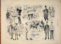 Original Old Antique Print Artist Character Sketch Berlin Cavalry Germany 1882
