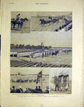 Original Old Antique Print Egyptian Army Review Khedive Cairo Egypt Africa 1883