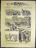 Original Old Antique Print Prince Wales Baden-Baden International Club 1883 19th