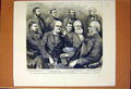 Original Old Antique Print British Association President Meeting Gladstone 1883