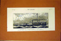 Original Old Antique Print Steel Armour-Plated Turret Ship Hms Conqueror 1883