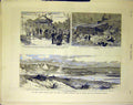 Original Old Antique Print Railway Bridge Indus Attock Panoramic 1883 Victorian