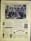 Old Antique Print Nicholay Fashions Novelties Advert London De Jongh 1883 19th