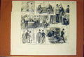 Original Old Antique Print Army Examination Sketches Medical Mathematical 1883