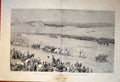 Original Old Antique Print Royal Review Aldershot Queen Arrives 1886 Victorian