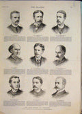 Old Antique Print House Commons Members Parliament London 1886 Portrait 19th