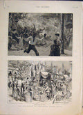 Old Antique Print Earthquake Charleston United States America Ruins 1886 19th
