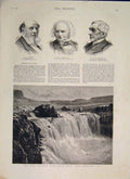 Old Antique Print Hatton Webster Thompson Snake River Idaho America 1886 19th