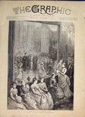 Original Old Antique Print Sketch Juvenile Fancy Dress Ball Mansion House 1886
