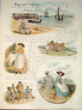 Old Antique Print Cat Cats Kittens Goddard Animals Fine Art 1886 Colour 19th