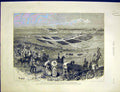 Original Old Antique Print Review Queen Aldershot Sketches March-Past 1887 19th