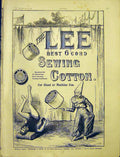 Original Old Antique Print Advert Lee Sewing Cotton Felstead Hunt 1887 Victorian