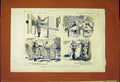 Original Old Antique Print Sketches Volunteer Camp Wimbledon 1887 Victorian
