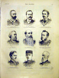 Original Old Antique Print Portrait Conservative Mp Krupp Warren Burney 1887