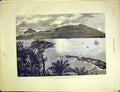 Original Old Antique Print Cameroons Mountains Mondole Island Johnston 1887 19th