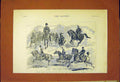 Original Old Antique Print Riders Bois De Boulogne Paris France Horses 1887