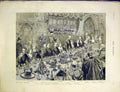 Old Antique Print Mayor Banquet Guildhall Cadogan Balfour Salisbury 1887 19th