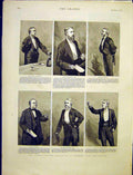 Original Old Antique Print Liberal Unionist Banquet Westminster 1887 Hartington