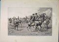 Original Old Antique Print Newmarket Heath Prince Wales Holiday Horse 1889 19th