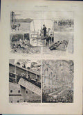 Original Old Antique Print Skeena River British Columbia Shah Persia Manchester
