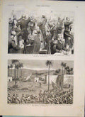 Old Antique Print Banquet German Navy Portsmouth Egypt Arghin Africa 1889 19th