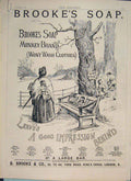 Original Old Antique Print Brookes Soap Advert Advertisement Monkey Brand 1889
